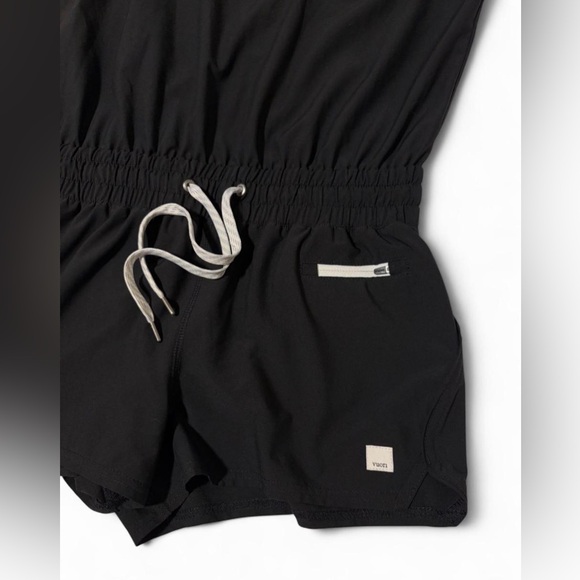 Vuori Clementine Romper Black Small S Athleisure Minimalist Lounge One Piece - Picture 4 of 6